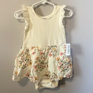 Old Navy Cream Floral Baby Romper Cover